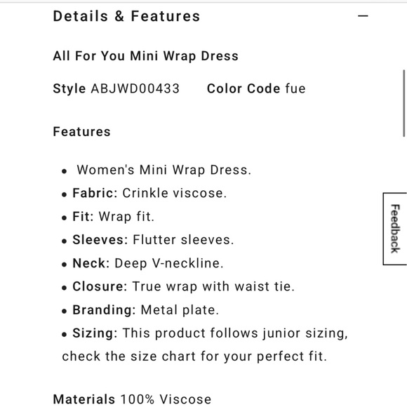 NWT Billabong All For You Mini Wrap Dress - Picture 7 of 8